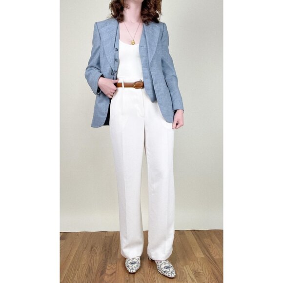 Vintage 70s Union Made Blazer Vest Matching Set Quiet Luxury Wedding Guest 1970s - Picture 2 of 15